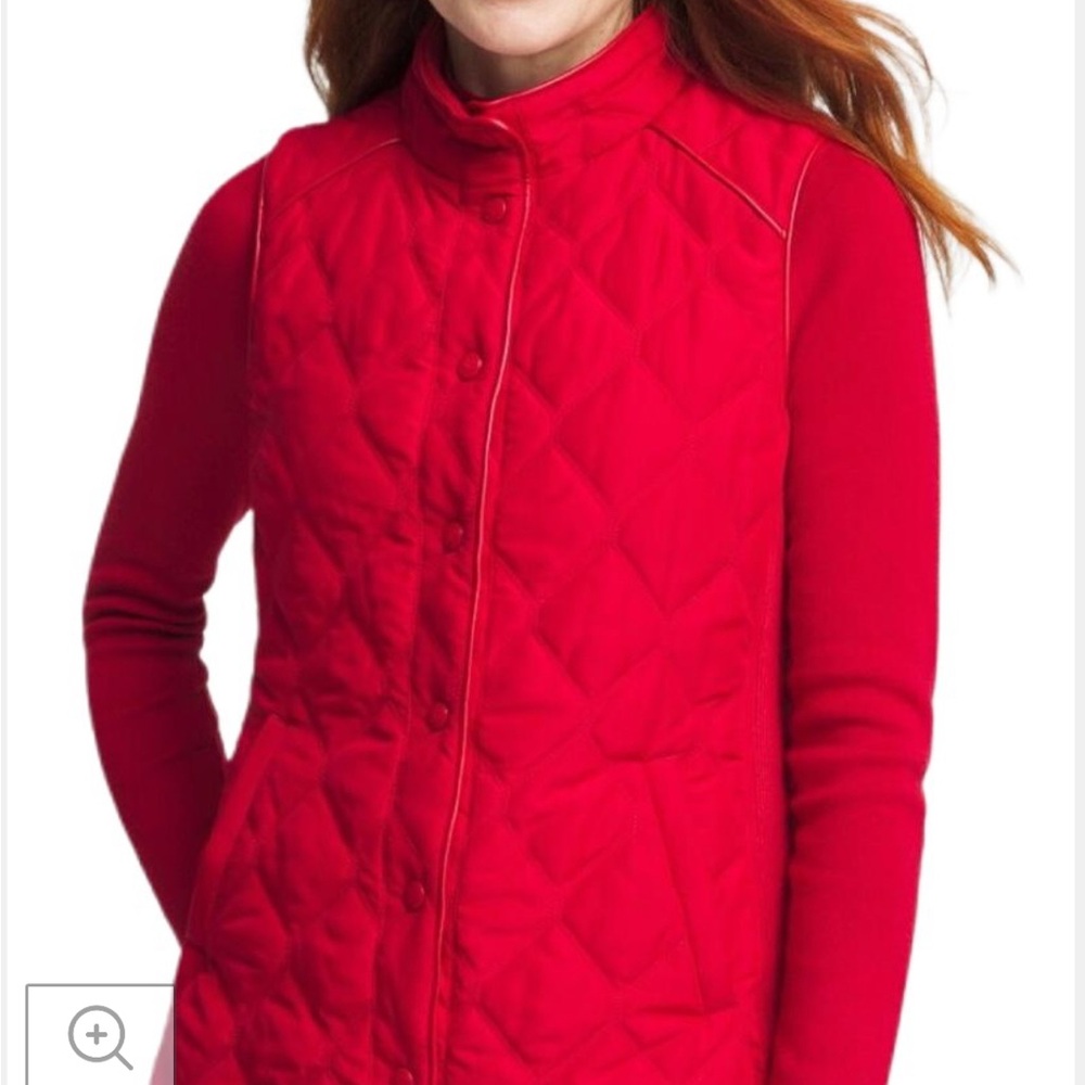NWT Chico’s Rib Trim Quilted Vest